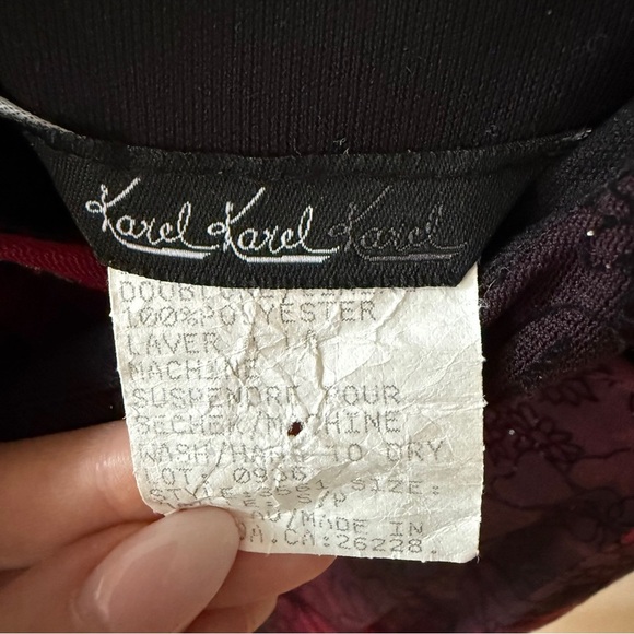 Y2K Red and Black Embroidered Sleeveless Dress with Sparkles - Picture 9 of 9